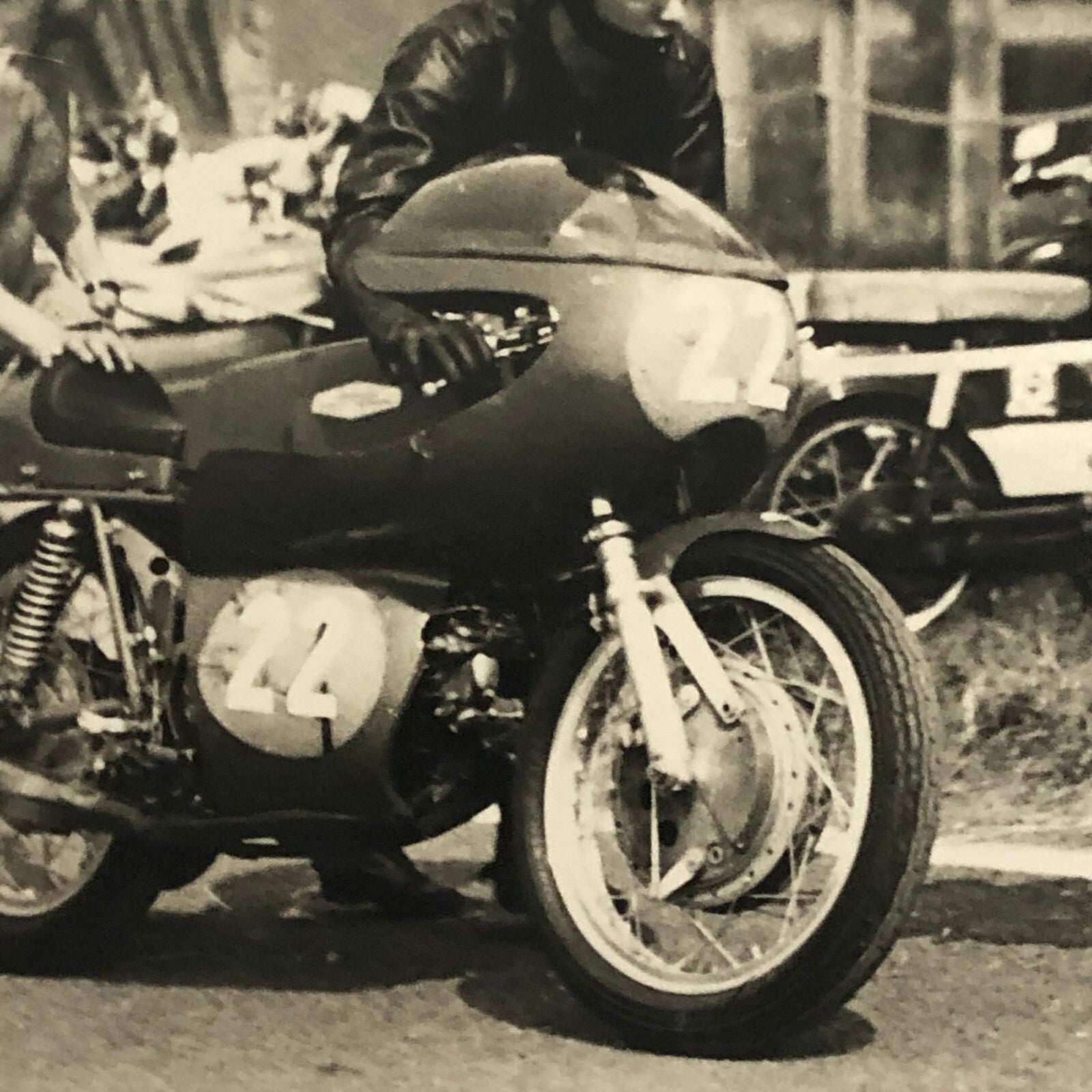 Vintage Motorcycle Racing Photo photograph Rider Janos Reisz 1971