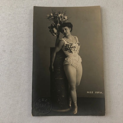 Circus Performer Dancer Acrobat French RPPC Real Photo Postcard Miss Sofia