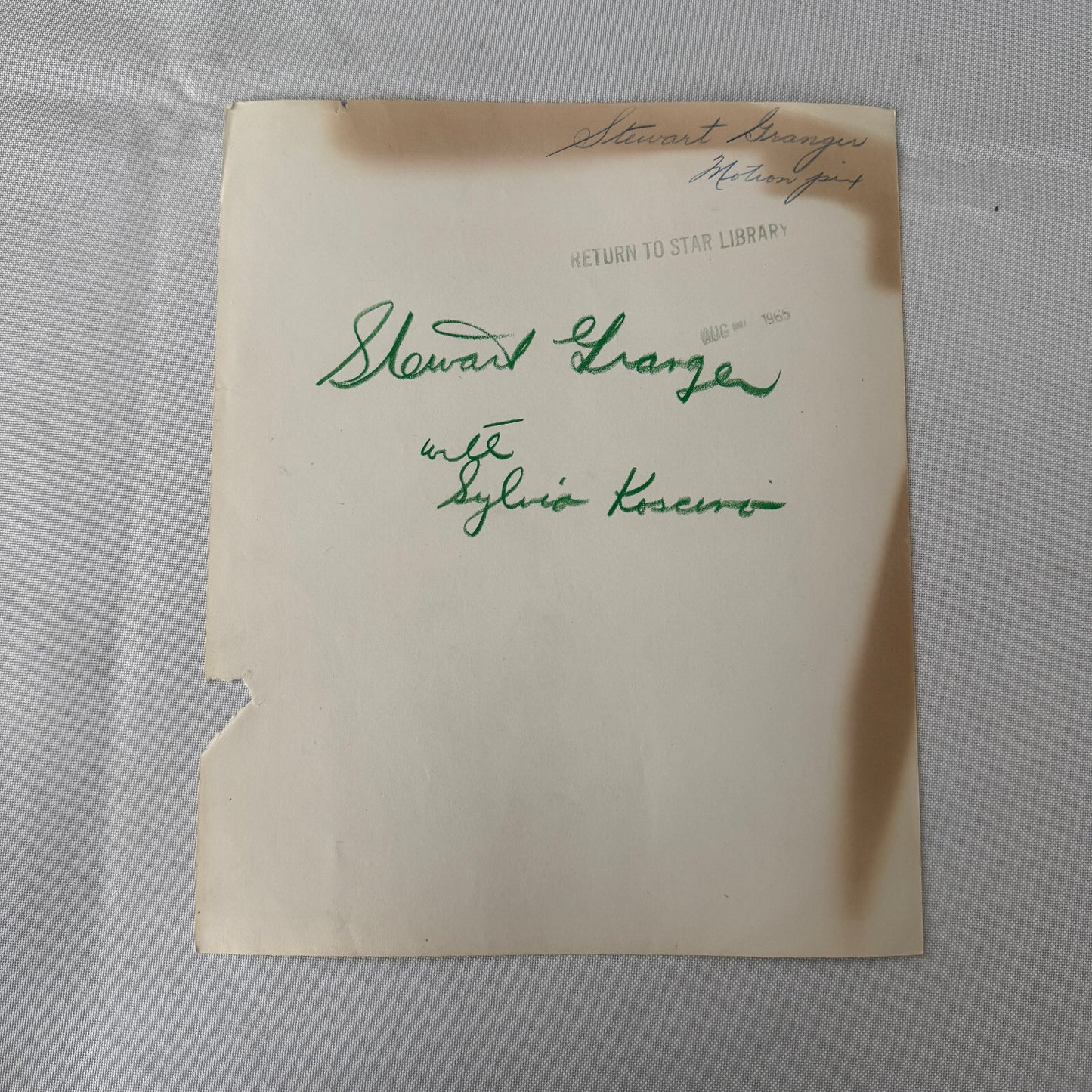 Andrew Granger Slyvia Koscina Actor Actress Movie Still Photo Photograph