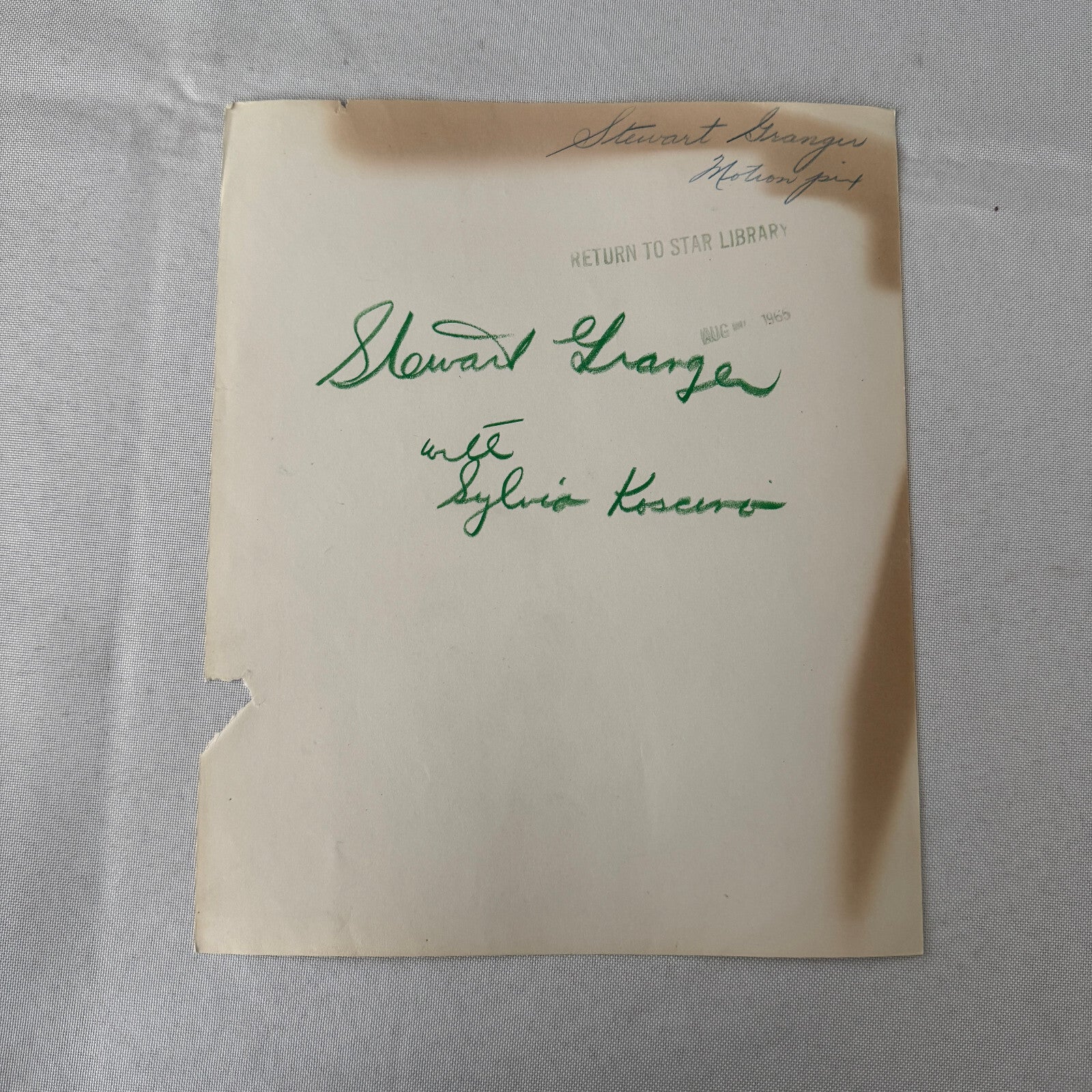 Andrew Granger Slyvia Koscina Actor Actress Movie Still Photo Photograph