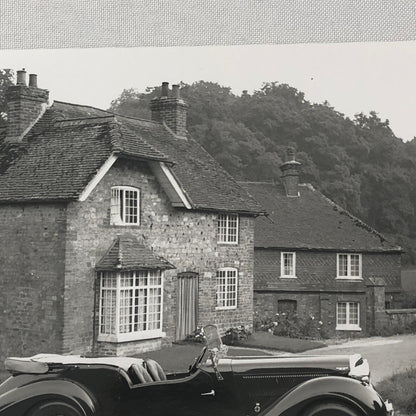 Vintage Car Automobile Outside Estate Home Photo Photograph Print - Lagonda ? 