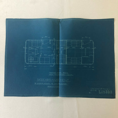 1933 Bus Interior Design Blueprint Trambus Blue Print Truck 