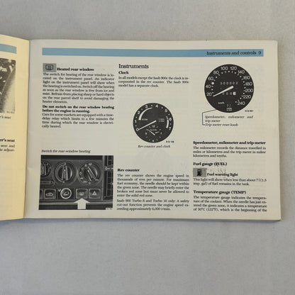 1988 Saab 900 Owners Manual Book Pouch Sedan Convertible Vintage Car