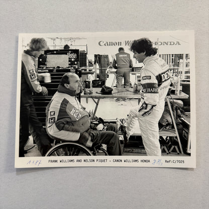 Frank Williams Nelson Piquet Canon Racing Photo Photograph Print