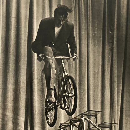 Circus Performer Act Bicycle Stunt Photo Photograph 3 Saytons Vintage