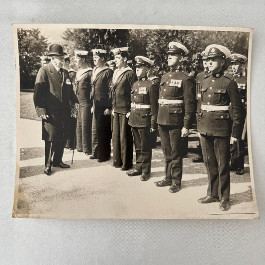 Duke of Connaught Inspects British Legion Military HMS Queen Elizabeth 1932