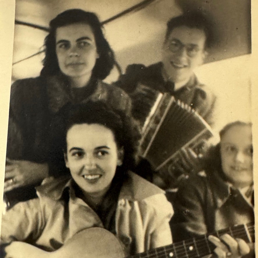 Band Musician Guitar Accordion Photo Photograph Print Snapshot