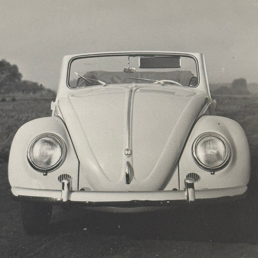 Vintage Volkswagen Beetle Convertible VW Car Photo Photograph Print