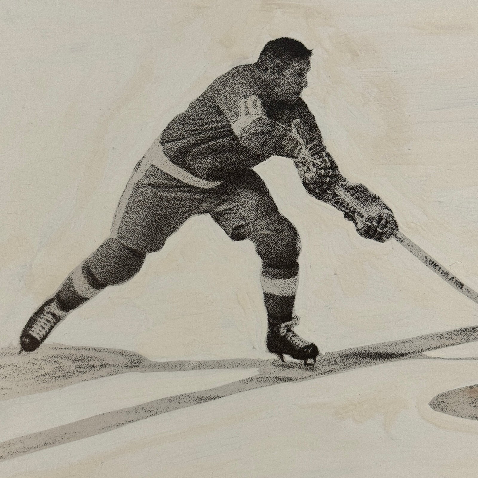 Vintage Hockey Photo Alex Delvecchio Detroit Red Wings Player Photograph