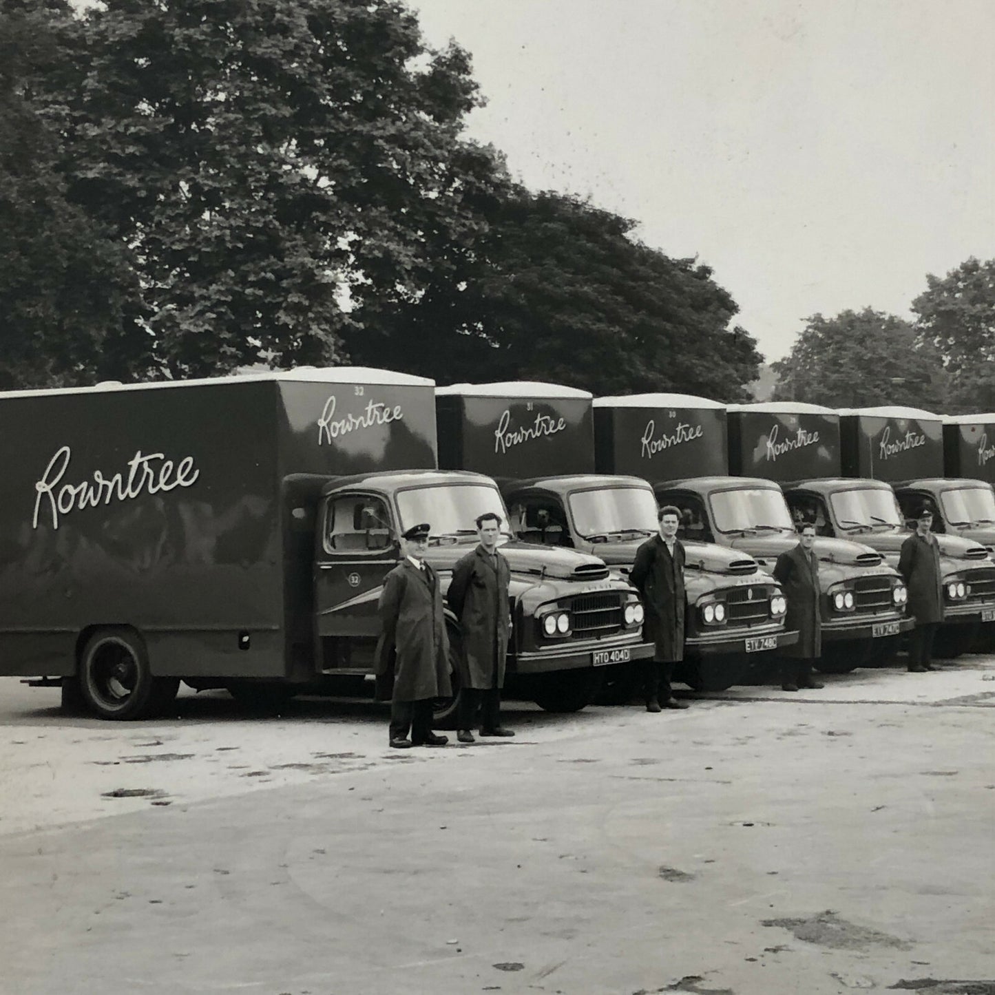 Vintage Coach Built Truck Fleet Photo Photograph Rowntree Austin Truck 
