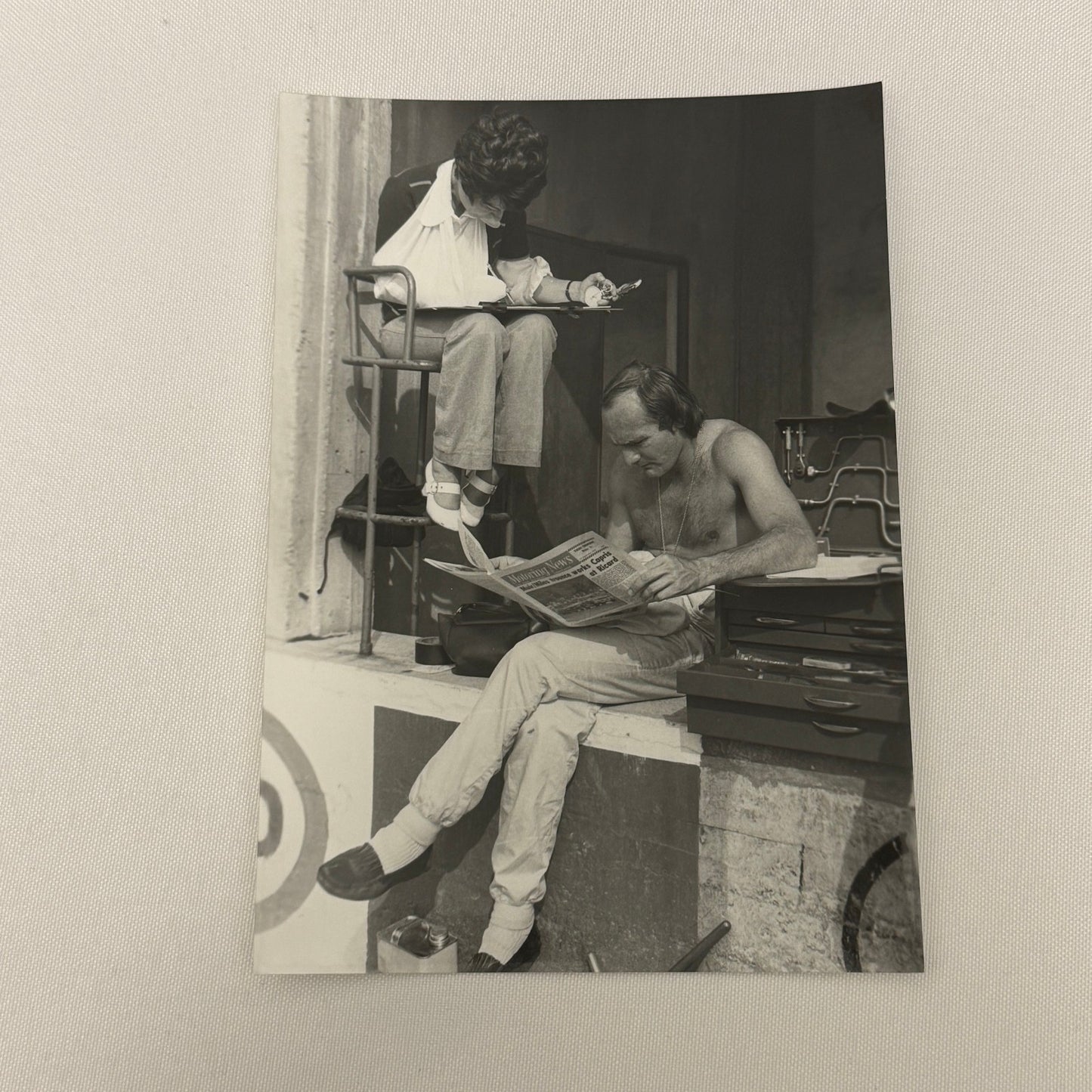 Vintage Racing Photo 1972 Italian Grand Prix Race Mike Hailwood Pat Surtees