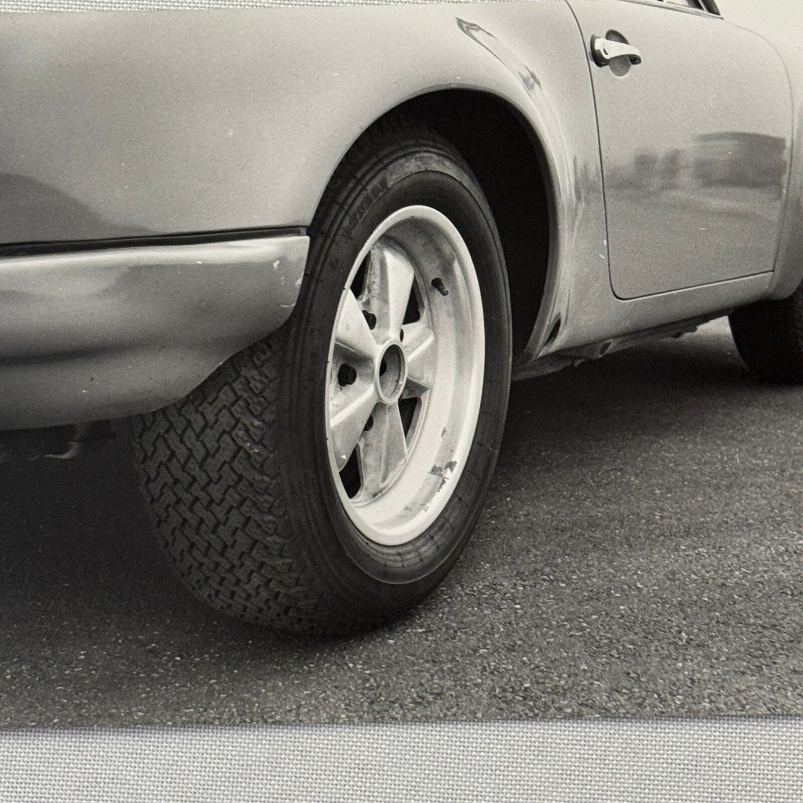 Porsche 911 Fuch Wheels Dunlop Tire Photo Photograph Vintage