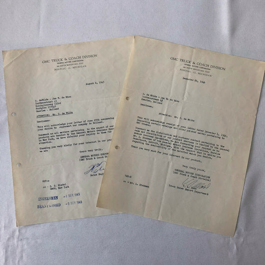1945 - 1946 GMC Truck and Coach Letter Letterhead Document 