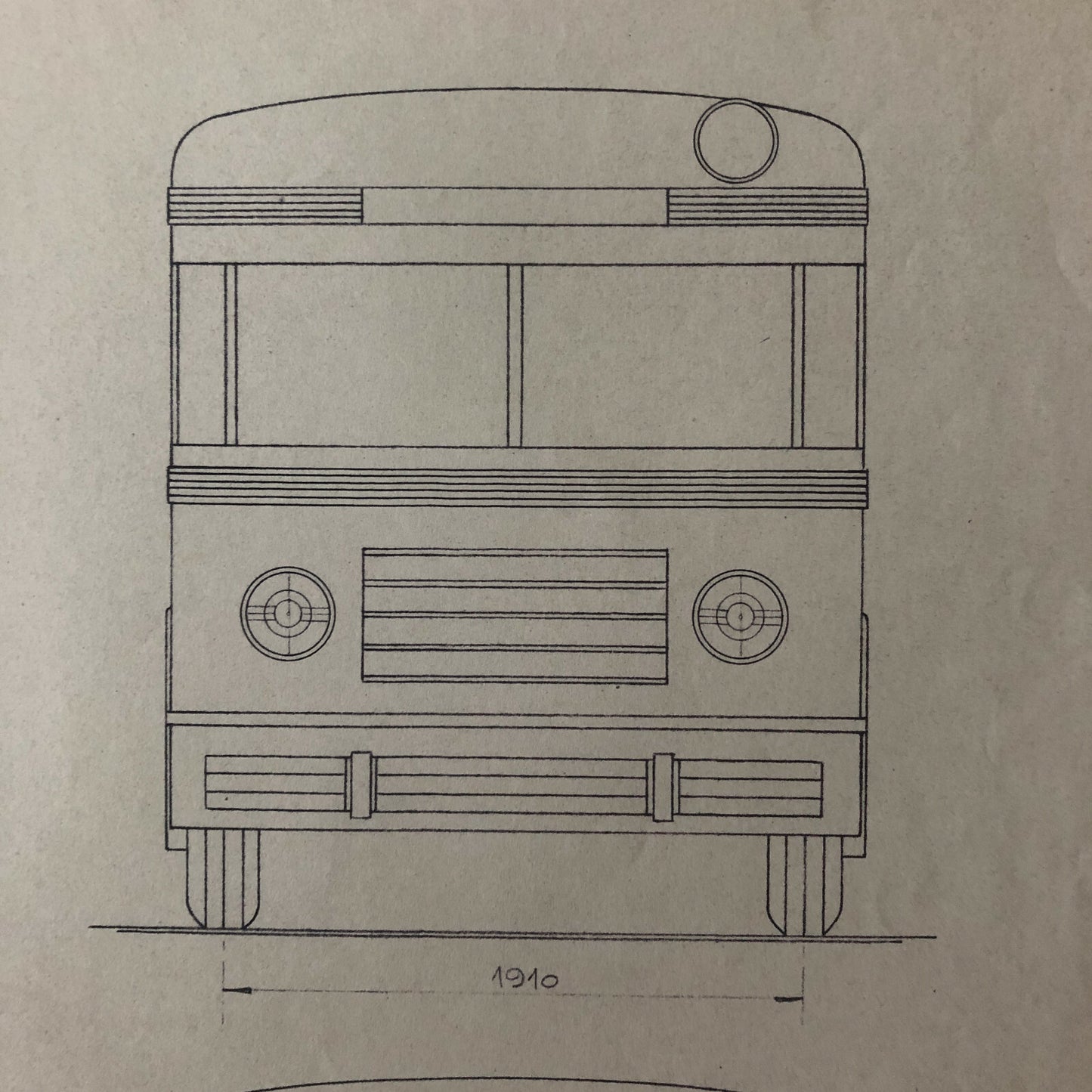 1937 Coachbuilder Bus Design Blueprint Rendering Blue Print Coach Bus Truck