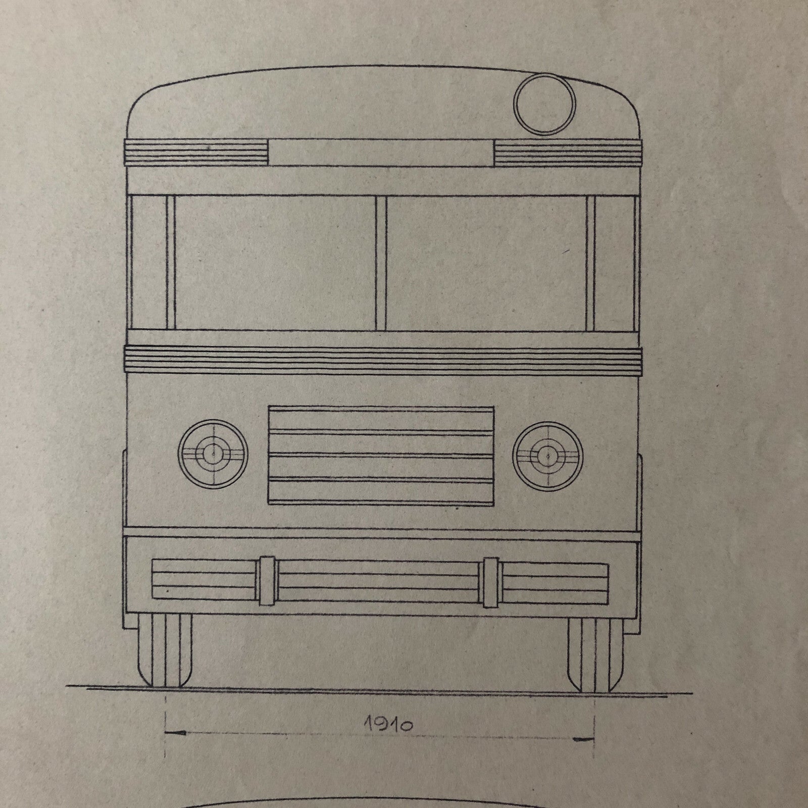 1937 Coachbuilder Bus Design Blueprint Rendering Blue Print Coach Bus Truck