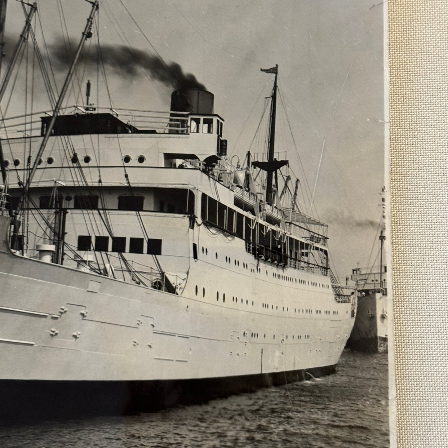 Vintage Ship Boat Photo Photograph Print RMS Lady Somers Montreal Maiden Voyage