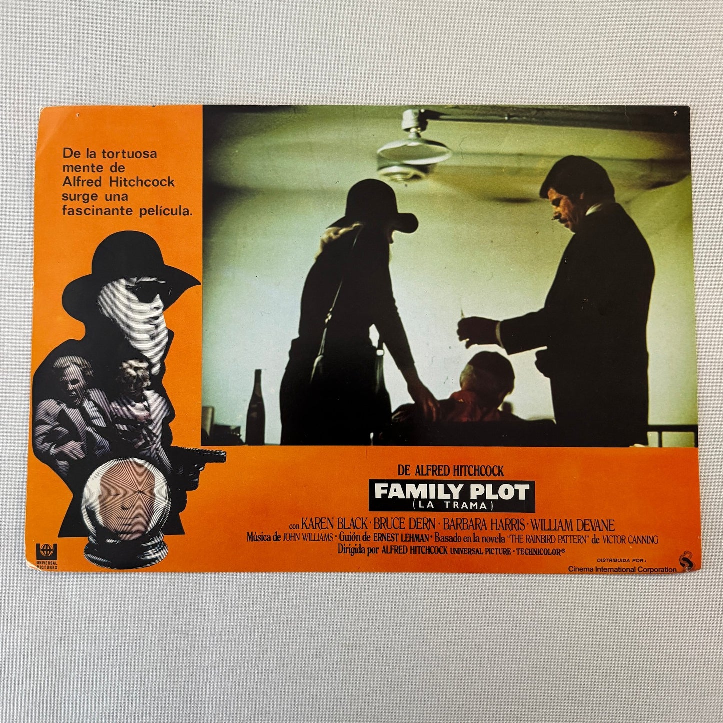 Vintage Movie Lobby Card Alfred Hitchcock Family Plot La Trama Spanish