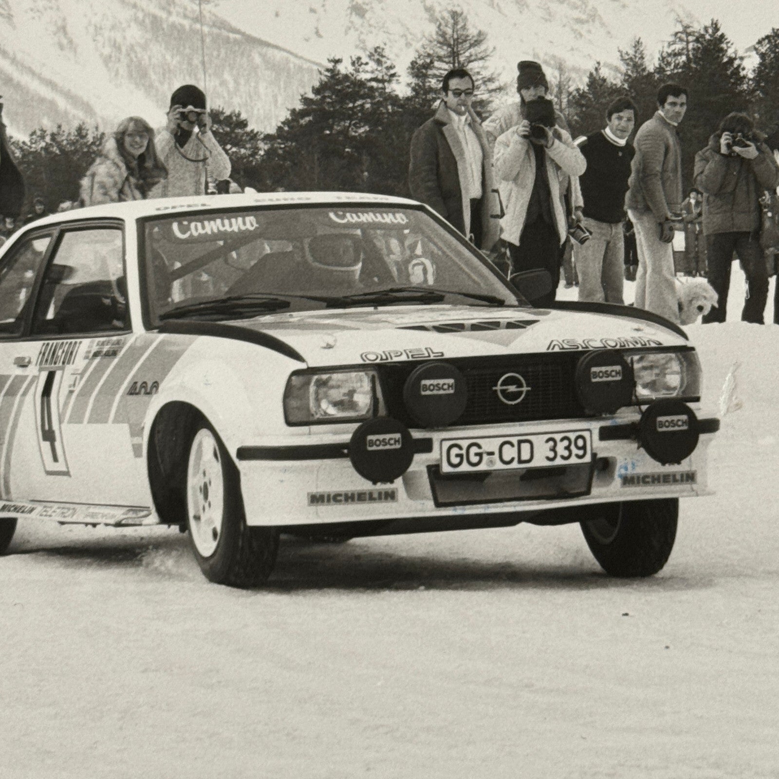 1980 Rallye Monte Carlo Press Photo Photograph DPPI Opel Ascona Rally Car