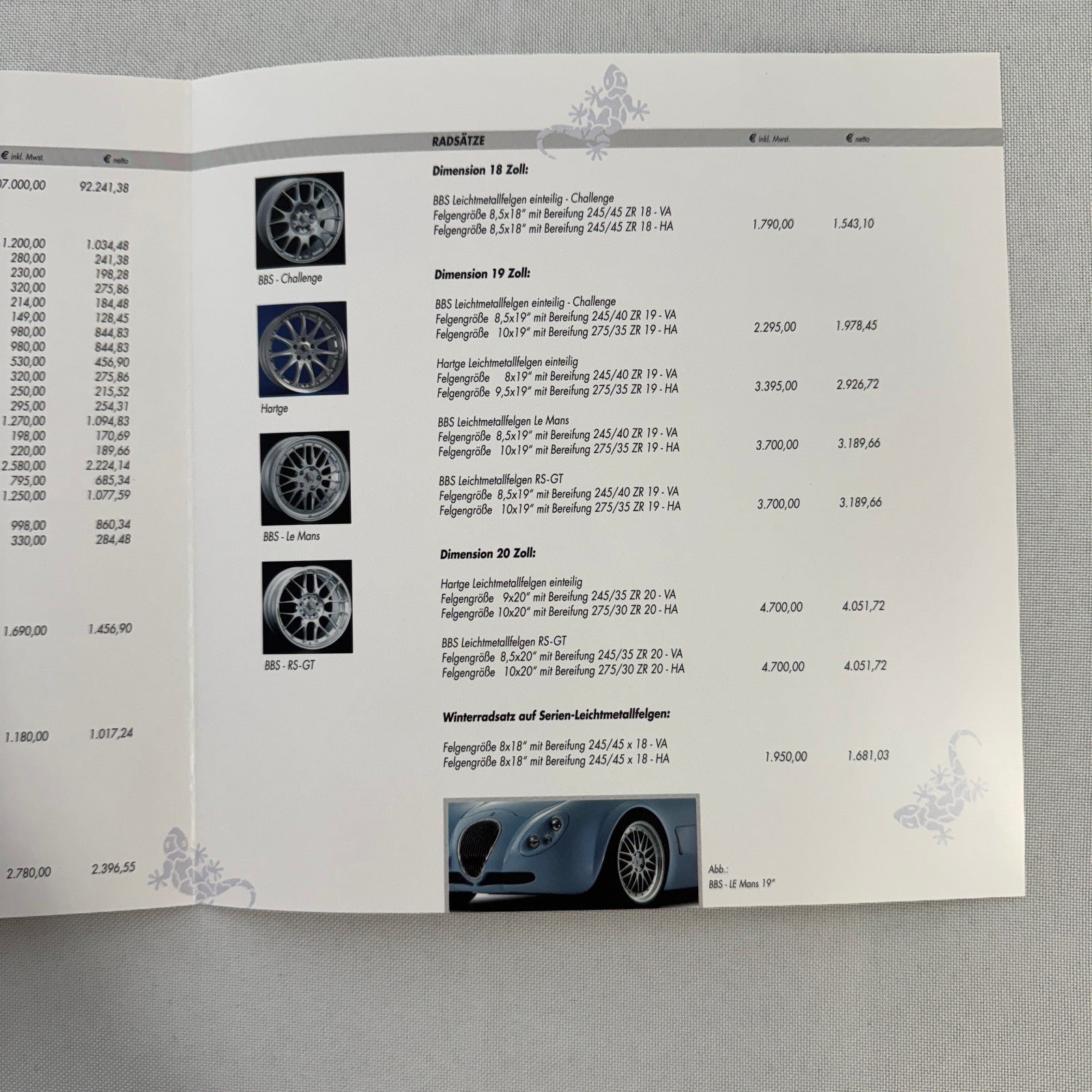 2005 Wiesmann GT Brochure Catalog Sports Car GERMAN Text
