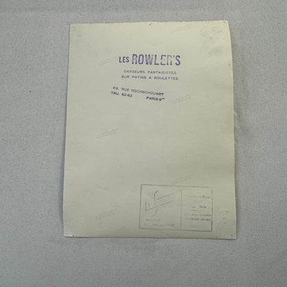 Roller Skating Act Rowlers Circus Act Photo Photograph French France Vintage