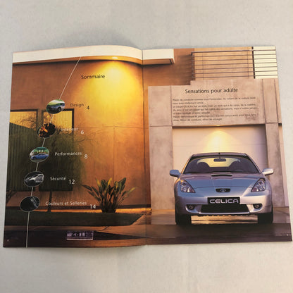 Toyota Celica Car Sales Brochure Catalog FRENCH Text European Market