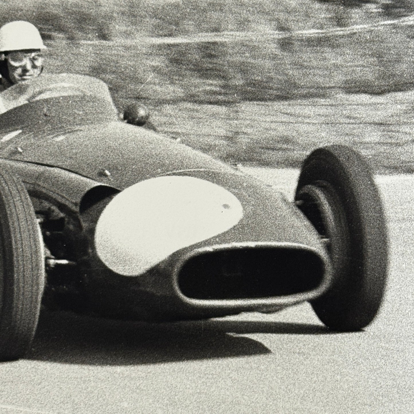 Juan Manuel Fangio in Maserati Racing Car Vintage Press Photo Photograph Print