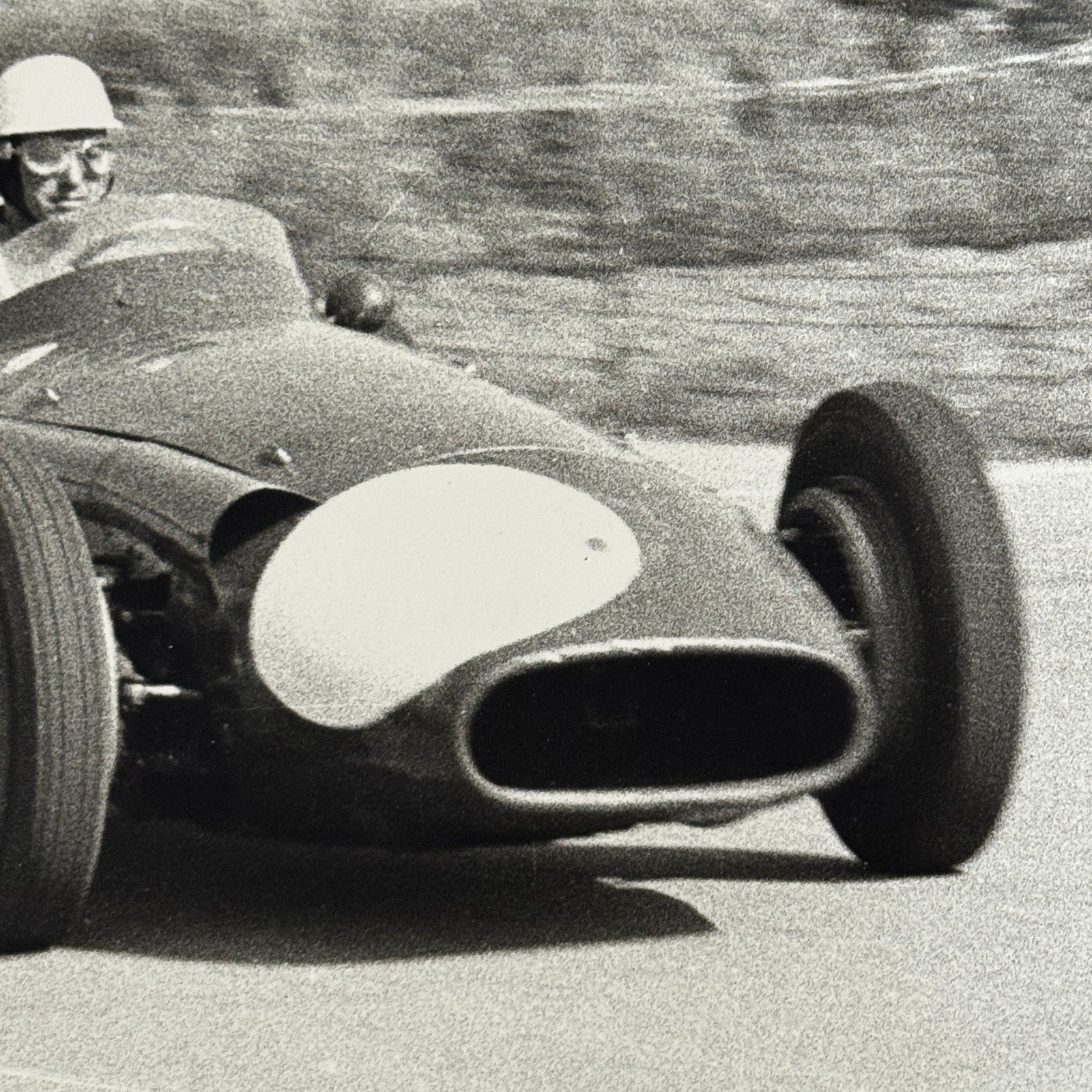 Juan Manuel Fangio in Maserati Racing Car Vintage Press Photo Photograph Print
