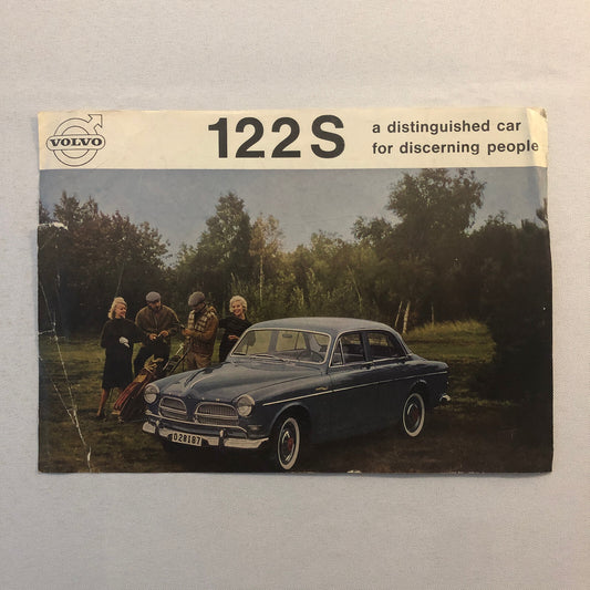 Vintage Volvo 122 S Car Automobile Sales Sheet Brochure Advertising