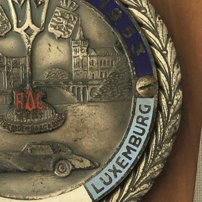 1953 Scheveningen Luxemburg Scheveningen SLS Rally Badge Emblem Award 