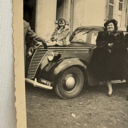 Vintage Photo Photograph Print Women Child with Automobile Car
