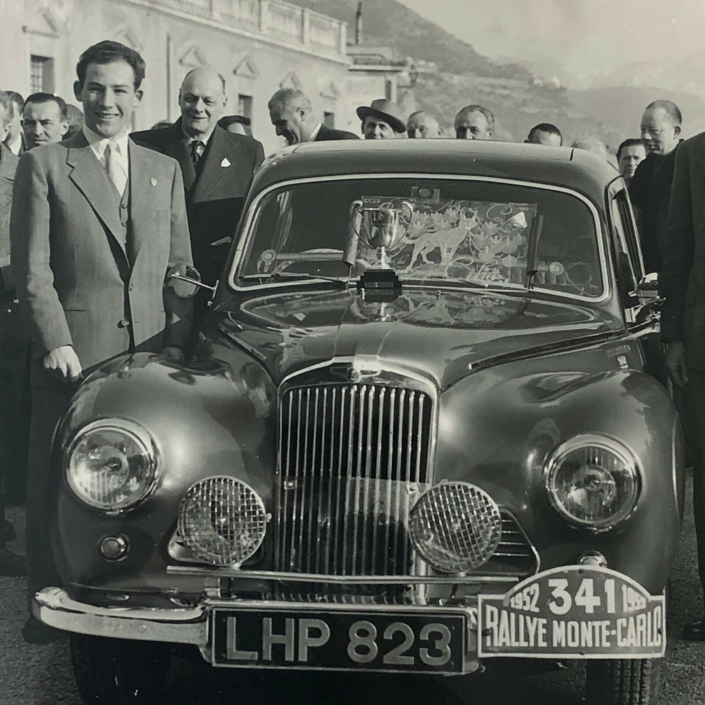 1952 Stirling Moss Rally Rallye Monte Carlo Car Racing Press Photo Photograph 