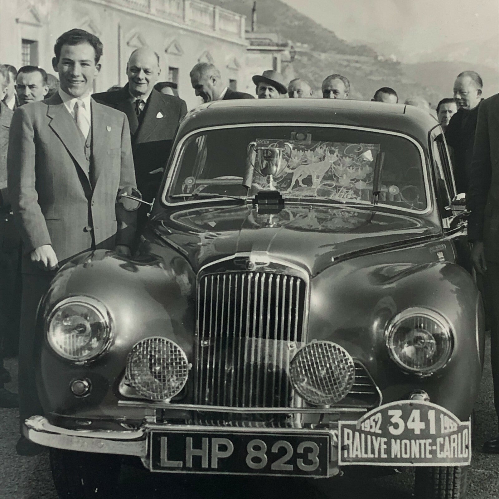 1952 Stirling Moss Rally Rallye Monte Carlo Car Racing Press Photo Photograph 