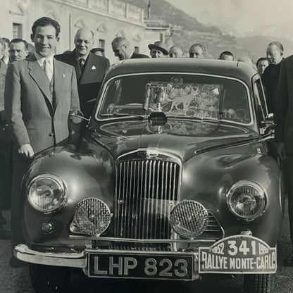 1952 Stirling Moss Rally Rallye Monte Carlo Car Racing Press Photo Photograph 