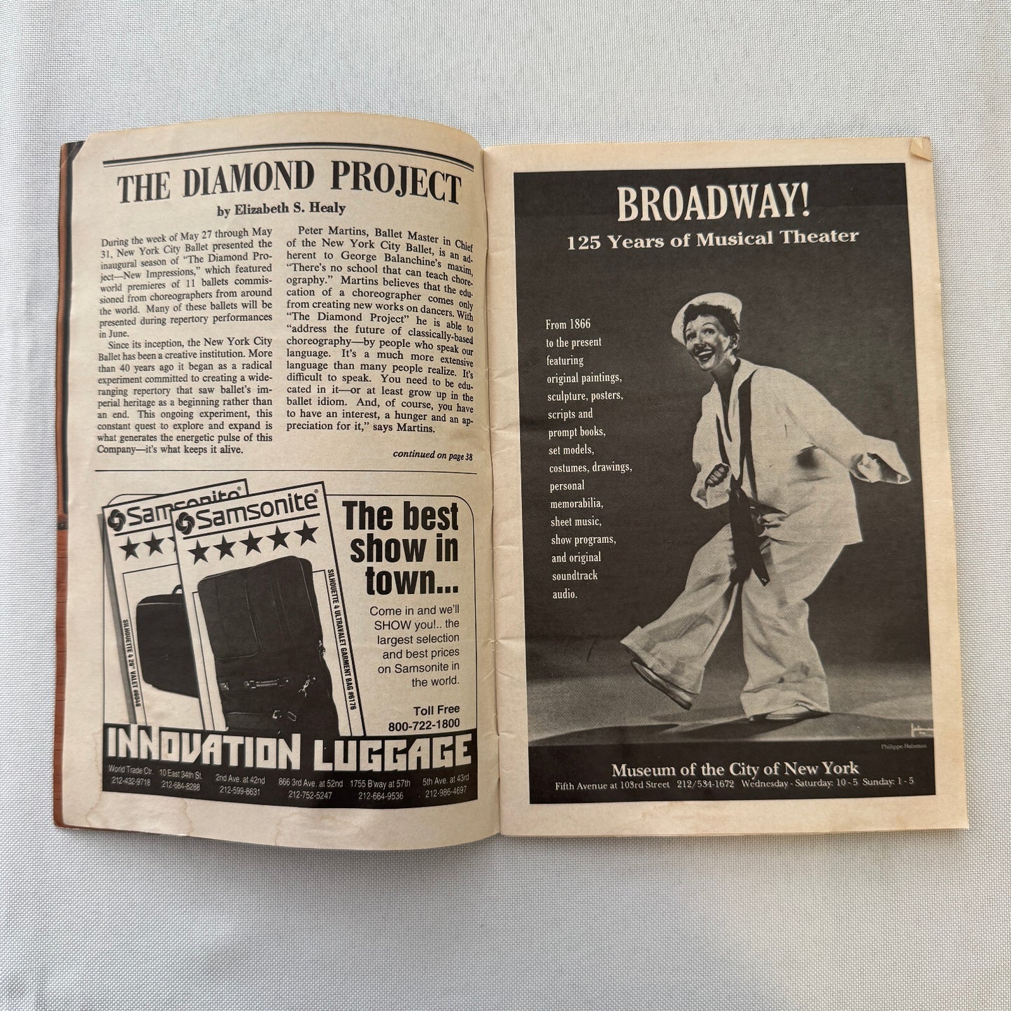 New York City Ballet Dancer Cast Signed Program Valentina Kozlova Robert Lafosse