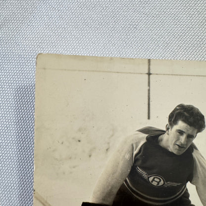 Antique Hockey RPPC Real Photo Postcard Post Card Amateur Team Players Goalie