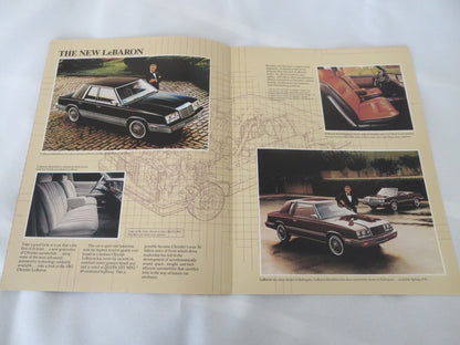 1982 Chrysler Plymouth Sales Brochure Catalog LeBaron TC3 Sapporo