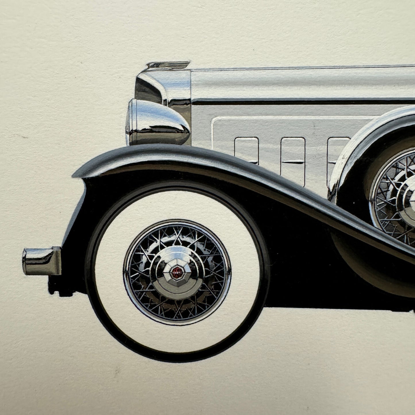 1932 Marmon V16 Convertible Coupe Automobile Illustration Art Drawing Hand Drawn