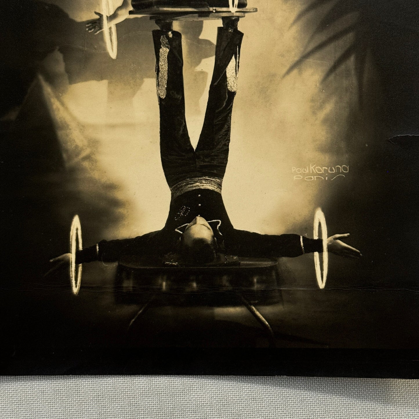 Vintage Circus Balancing Act Photo Photograph Les Salva Beautiful Woman