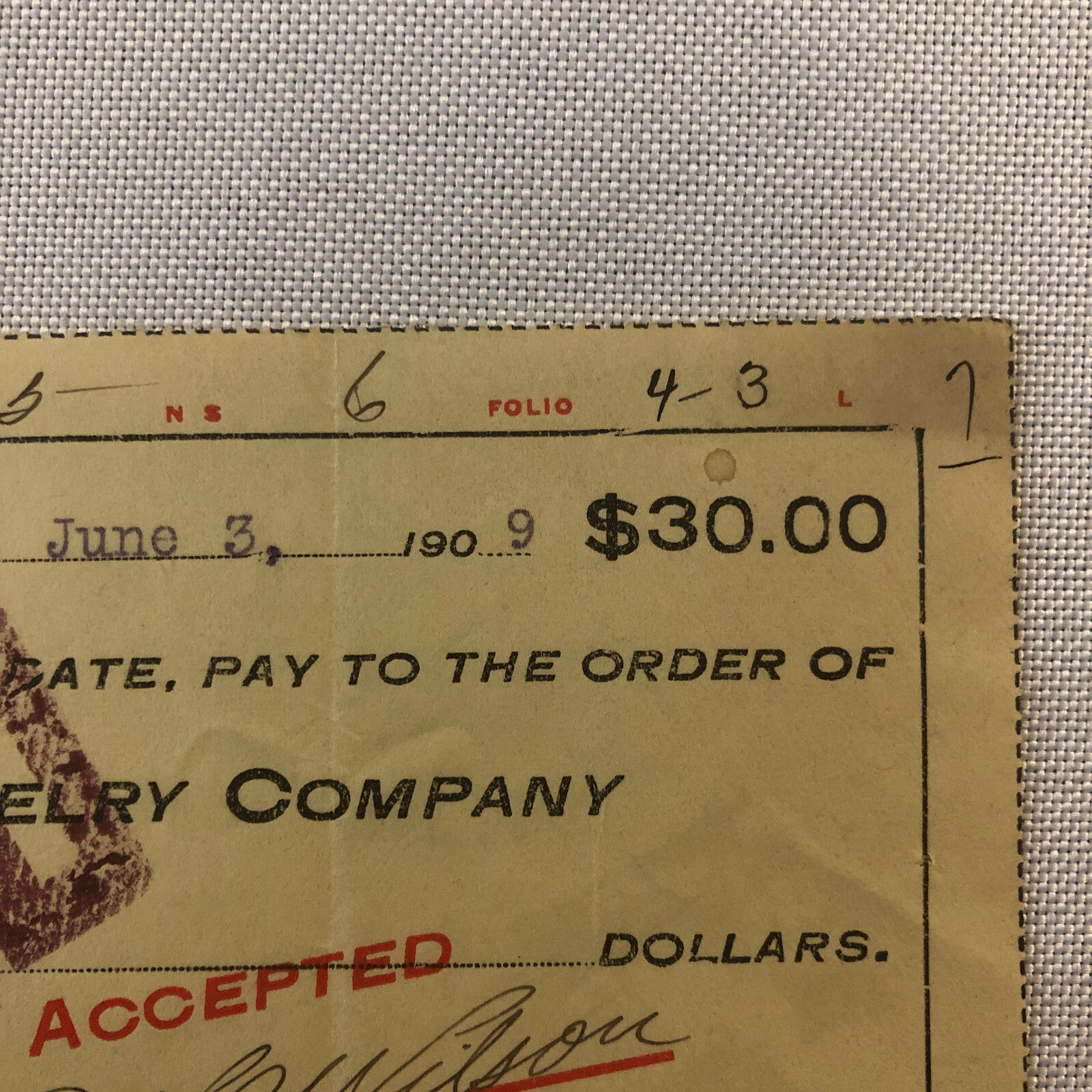 American Standard Jewelry Company Document Ephemera Lot 2x 1909