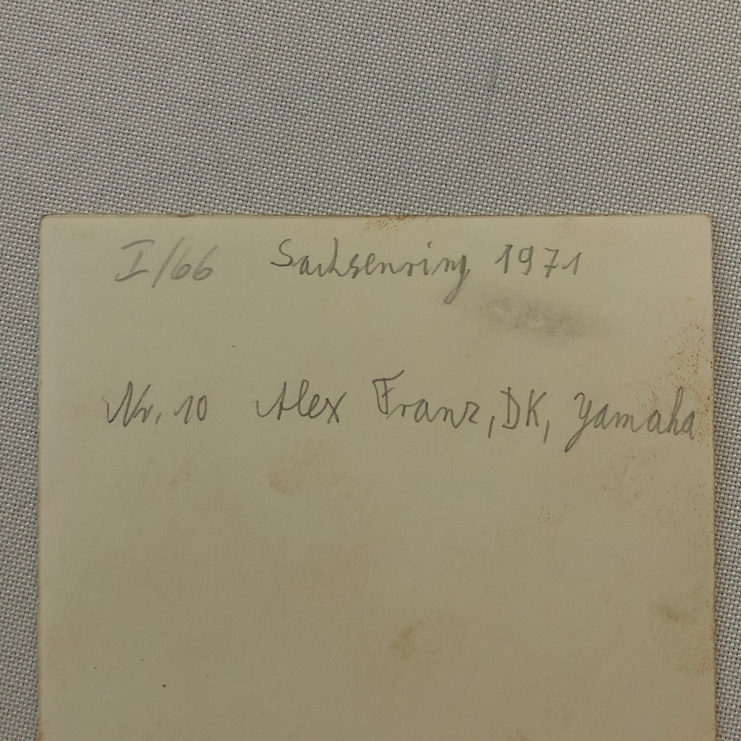 Vintage Motorcycle Racing Photo photograph Print Alex Franz Yamaha 1971