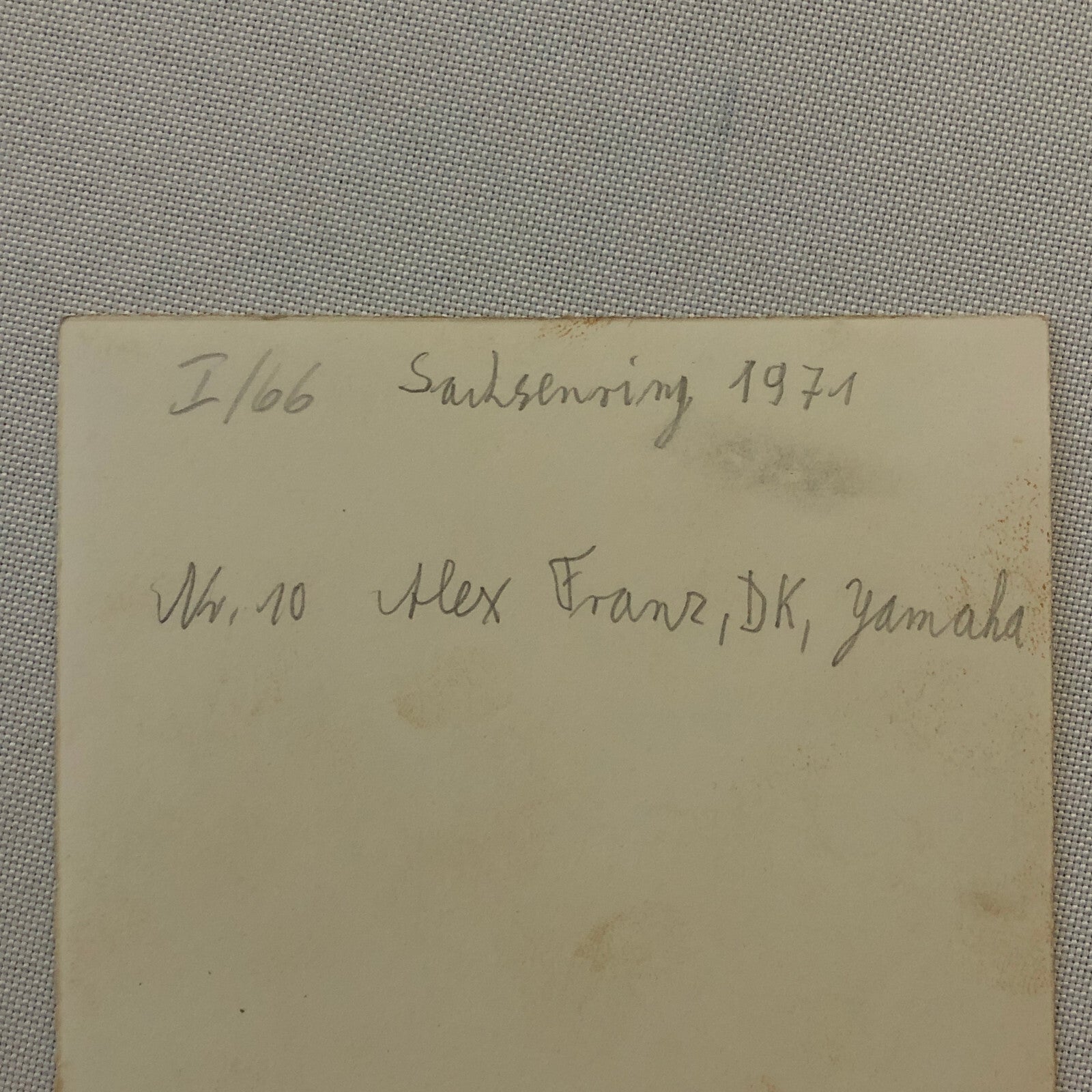 Vintage Motorcycle Racing Photo photograph Print Alex Franz Yamaha 1971