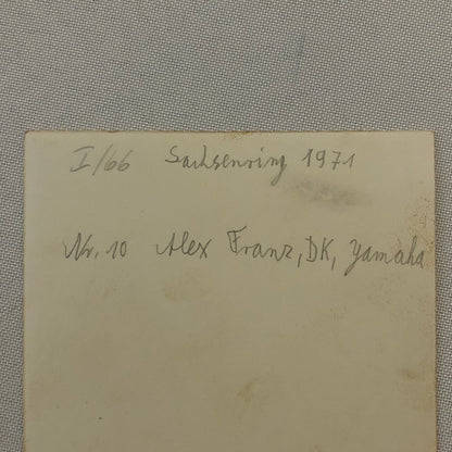 Vintage Motorcycle Racing Photo photograph Print Alex Franz Yamaha 1971