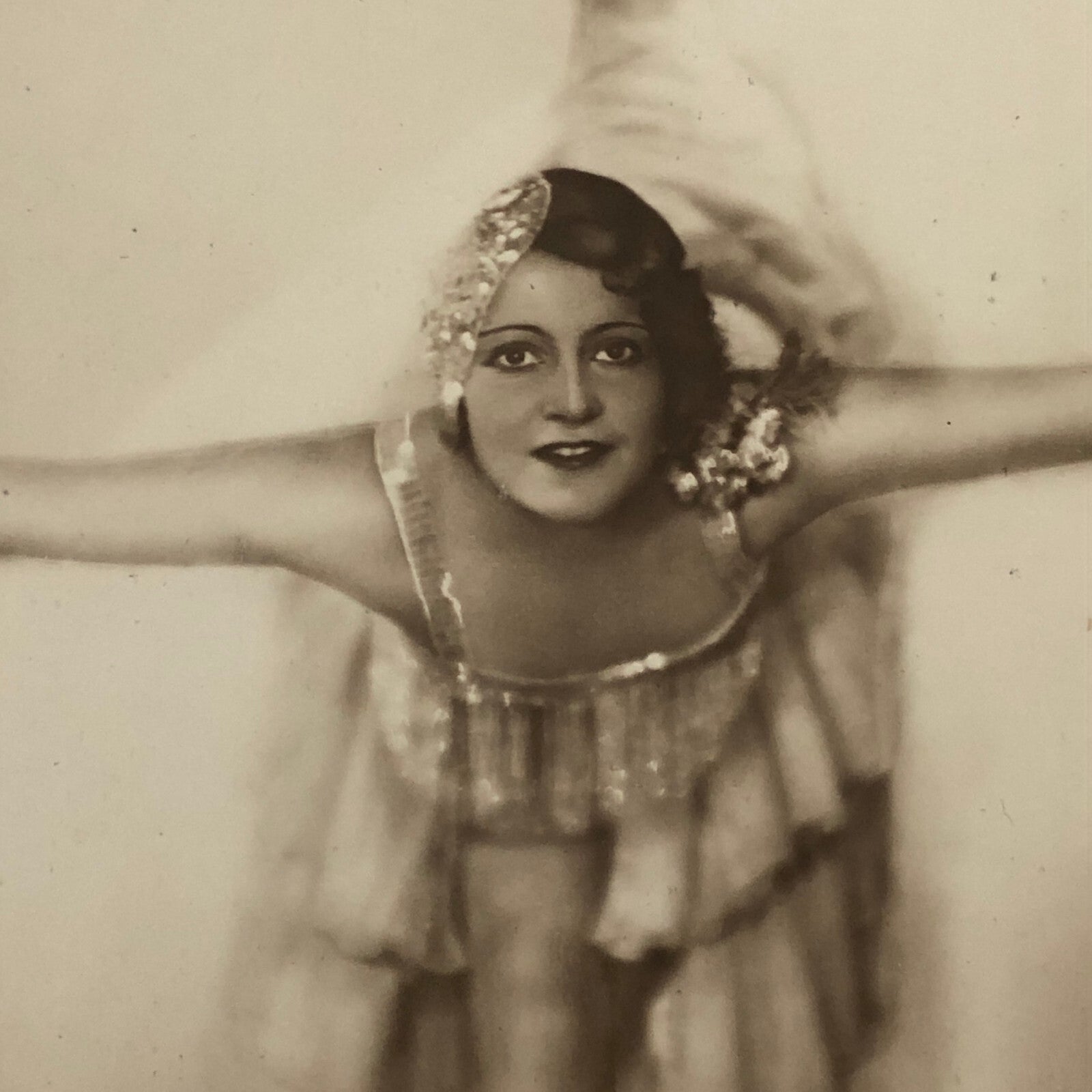 Beautiful Woman Dancer or Circus Performer Photo Photograph Print Vintage