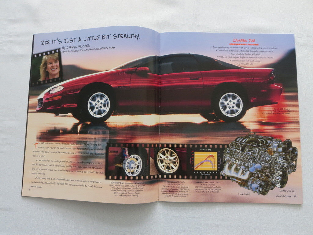 2001 Chevrolet Camaro Sales Brochure Catalog Z28 Coupe Convertible 