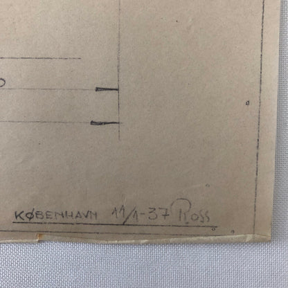 1937 Coachbuilder Car Design Blueprint Rendering Blue Print 6 Door Limousine 