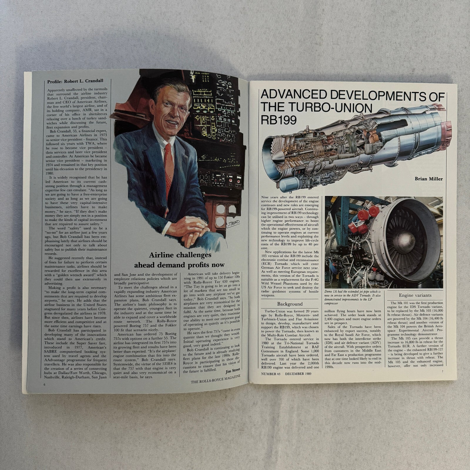 Rolls Royce Magazine Aircraft and Marine Engine Lot 6x 1989 - 1993