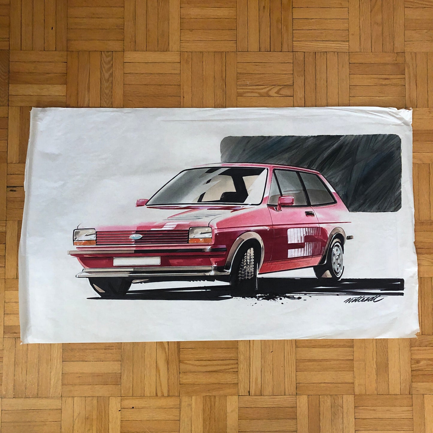 Car Styling Concept Illustration Art Drawing Sketch NOTTRODT Ford Fiesta S MK1