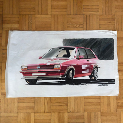 Car Styling Concept Illustration Art Drawing Sketch NOTTRODT Ford Fiesta S MK1