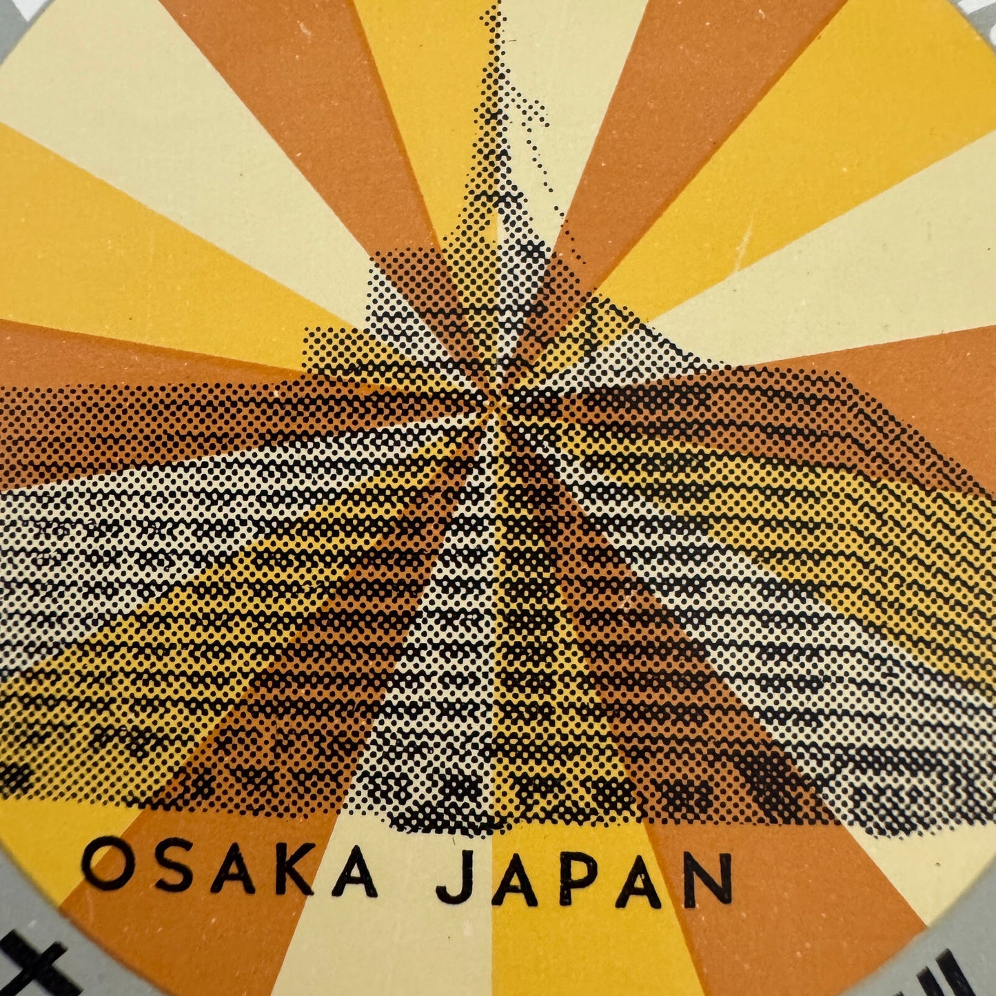 Vintage Travel Luggage Label Hotel Osaka Grand Osaka Japan