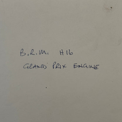 BRM H16 Grand Prix Racing Car Engine Photo Photograph Print Vintage